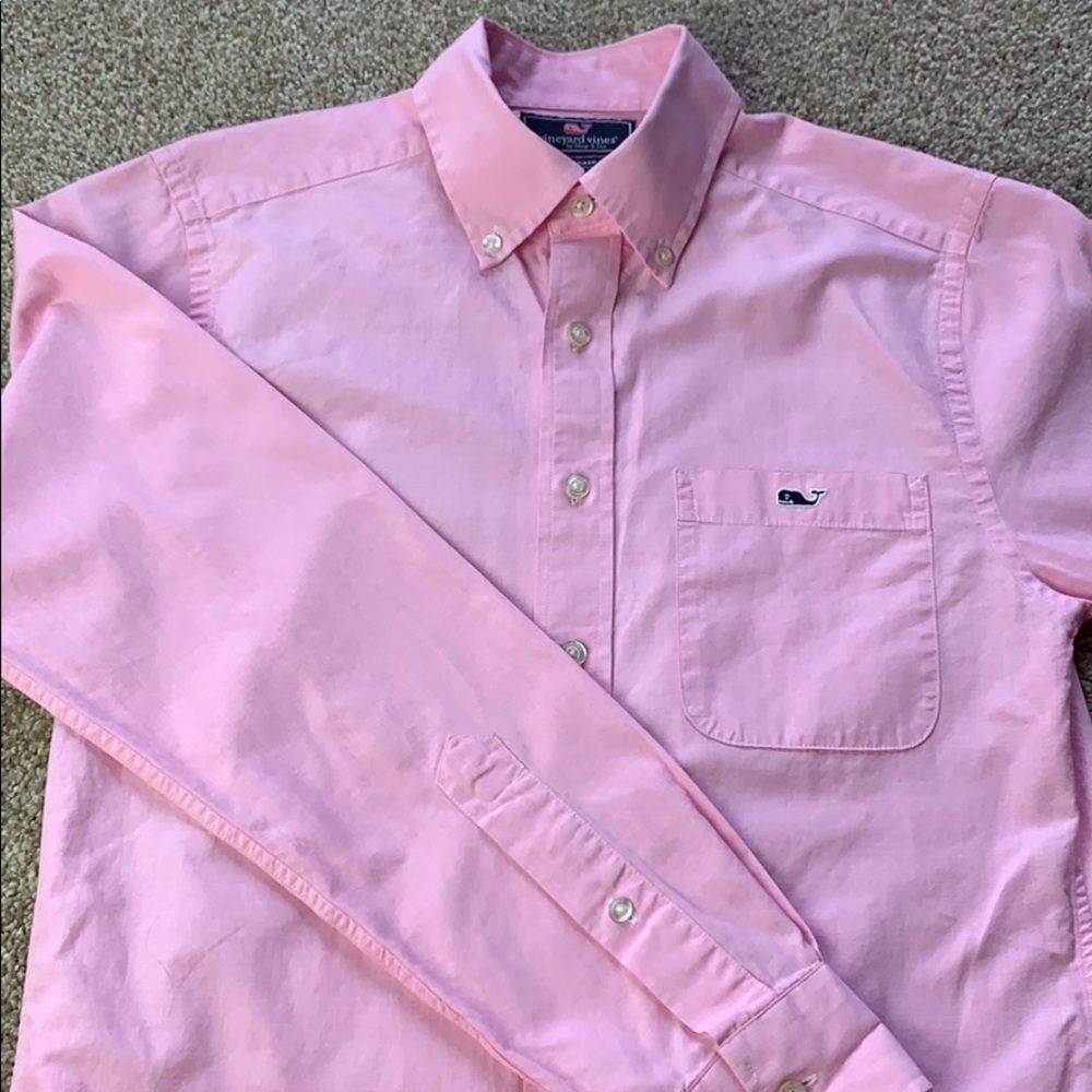 vineyard vines Pink Slim Fit Tucker Shirt (XS)